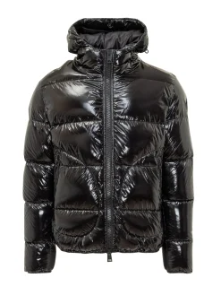 Glossy Hooded Puffer Jacket