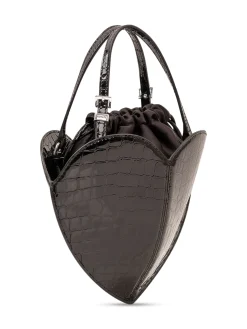 Heart Bag with Crocodile Effect