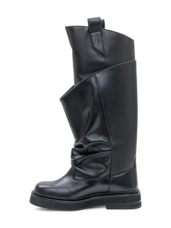 High Boots With Asymmetric Design