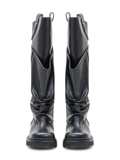 High Boots With Asymmetric Design