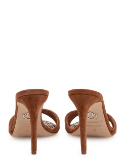 High-heel mules with minimalist design