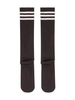 High Socks with Stripes and Logo