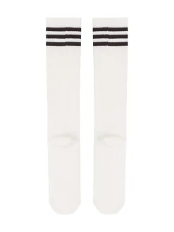 High Socks with Stripes and Logo