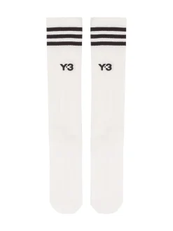 High Socks with Stripes and Logo