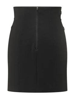 High Waist Skirt with Straps and Buckles
