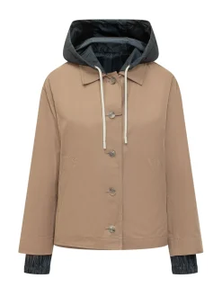Hooded Jacket with Buttons