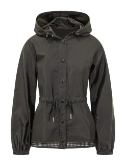 Hooded Jacket with Drawstring Waist