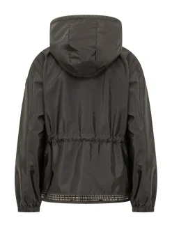 Hooded Jacket with Drawstring Waist
