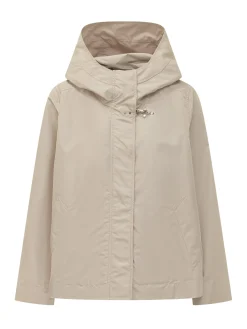 Hooded Parka with Covered Closure