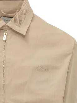 Jacket with Zip and Embroidered Logo