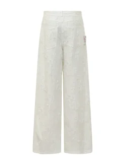 Jacquard Wide-Leg Trousers