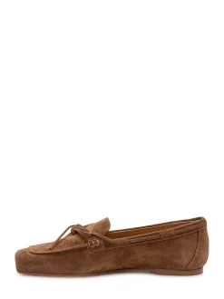 Jasper Cow Suede Loafers with Lace Detail