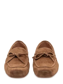 Jasper Cow Suede Loafers with Lace Detail