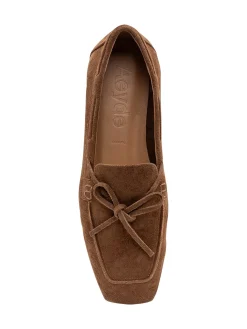 Jasper Cow Suede Loafers with Lace Detail