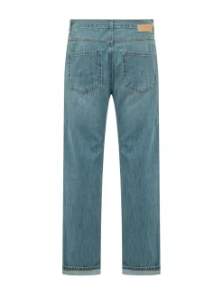 Jeans Cinque Tasche con Chiusura Frontale