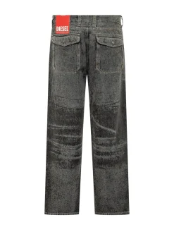 Jeans Dritti con Effetto Lavato