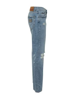 Jeans Straight Fit Effetto Used