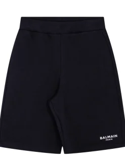Jersey Bermuda Shorts with Elasticated Waist and Logo
