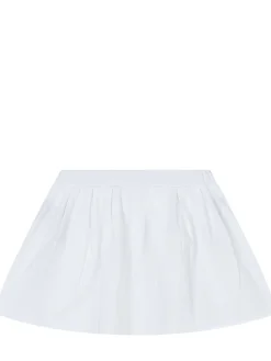 Jersey Skirt with Decorative Buttons