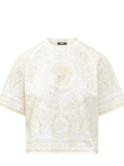 Jersey T-Shirt With Ornamental Print