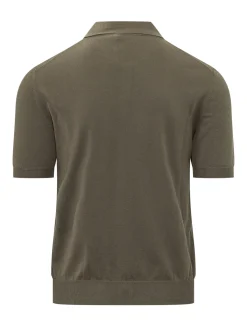 Knit Polo Shirt with Collar