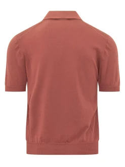 Knit Polo Shirt with Collar