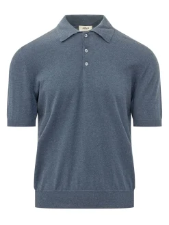 Knit Polo Shirt with Collar