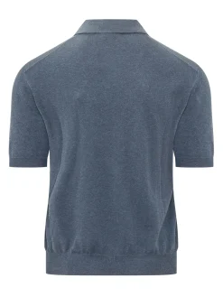 Knit Polo Shirt with Collar