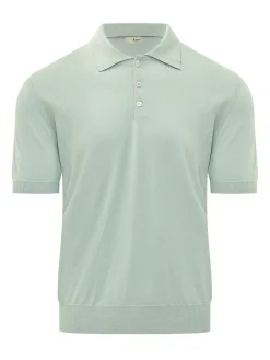 Knit Polo Shirt with Collar