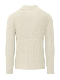 Knit Polo Sweater with Buttons