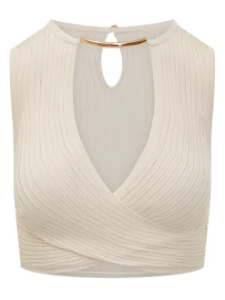 Knit Top With Wrap and Cutout