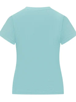 Knit T-shirt with Embroidered Logo