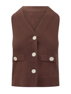 Knit Vest with Buttons