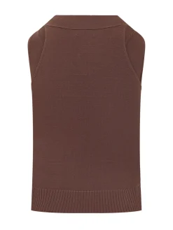 Knit Vest with Buttons