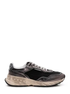 Lace Up Sneakers with Mesh Panels