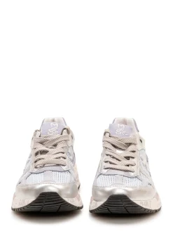 Lace Up Sneakers with Mesh Panels