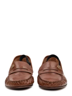 Leather Loafers with Logo