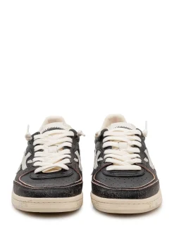 Leather Sneakers with Contrast Details
