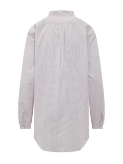 Liona Striped Shirt with Band Collar