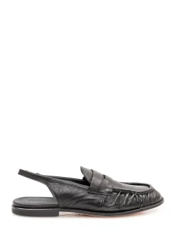 Loafer with Gathered Toe and Strap