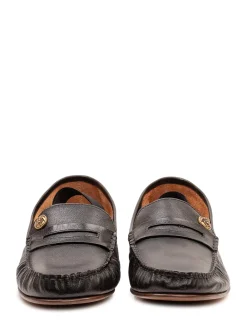 Loafer with Strap and Button Detail