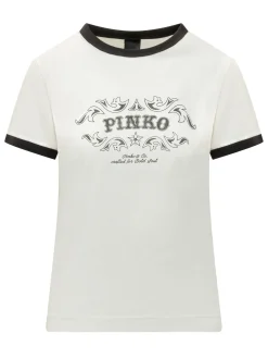 Logo Print T-Shirt with Contrast Trim