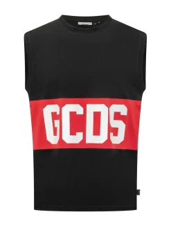 Logo Sleeveless Tee with Front Print