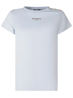 Logo T-shirt with Shoulder Buttons
