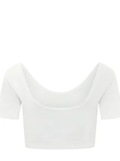 Logo T-shirt with Wide Neckline