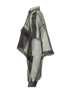 Longan Organza Caban with Pockets