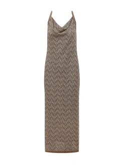 Long Dress with Chevron Pattern