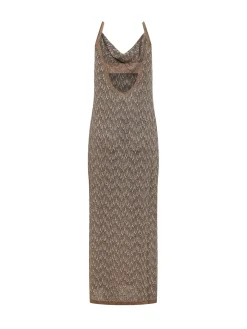 Long Dress with Chevron Pattern