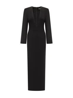 Long Dress With Deep V-Neckline