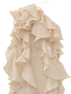 Long Dress with Voluminous Ruffles